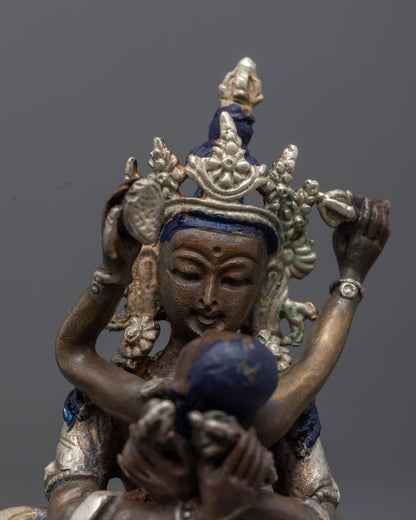 Machine-Made Vajradhara with Consort Statue for Sale