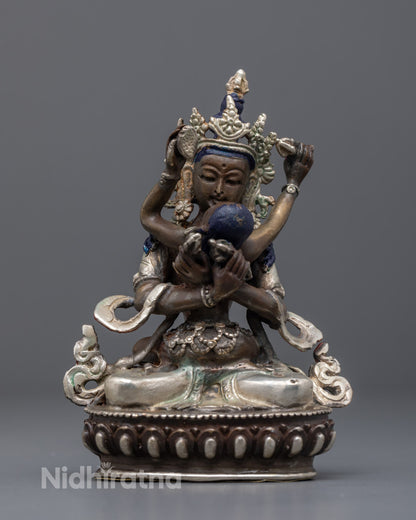Machine-Made Vajradhara with Consort Statue for Sale