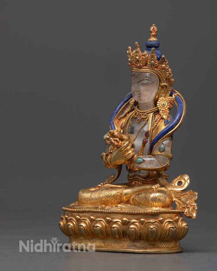 Crystal Primordial Buddha Vajradhara Statue