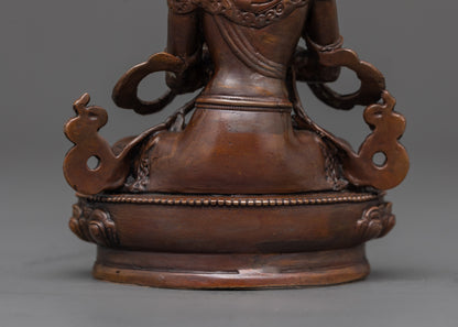 Oxidized Vajradhara Statue | Precision Machine-Made Buddhist Idol