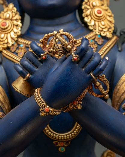 Exquisite Vajradhara Statue | Colorful Tibetan Buddhist Artwork
