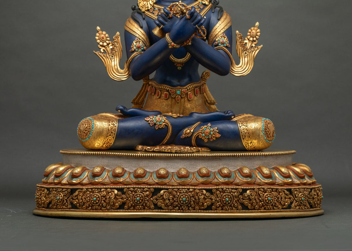 Exquisite Vajradhara Statue | Colorful Tibetan Buddhist Artwork