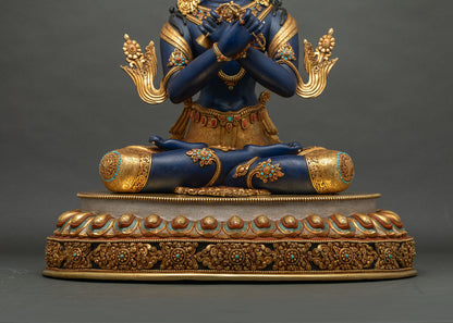 Exquisite Vajradhara Statue | Colorful Tibetan Buddhist Artwork