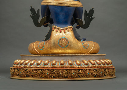 Exquisite Vajradhara Statue | Colorful Tibetan Buddhist Artwork