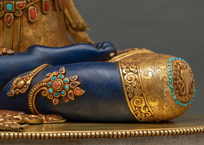 Exquisite Vajradhara Statue | Colorful Tibetan Buddhist Artwork