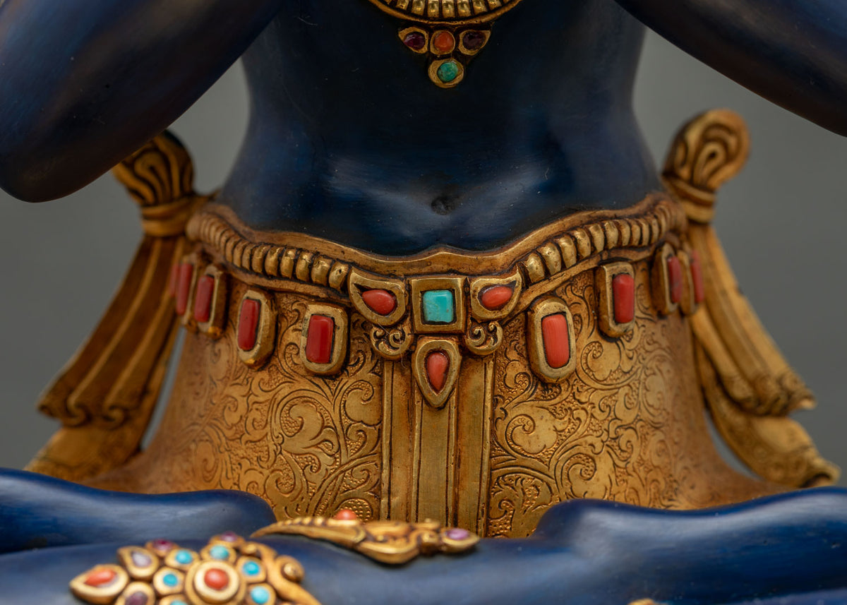 Exquisite Vajradhara Statue | Colorful Tibetan Buddhist Artwork