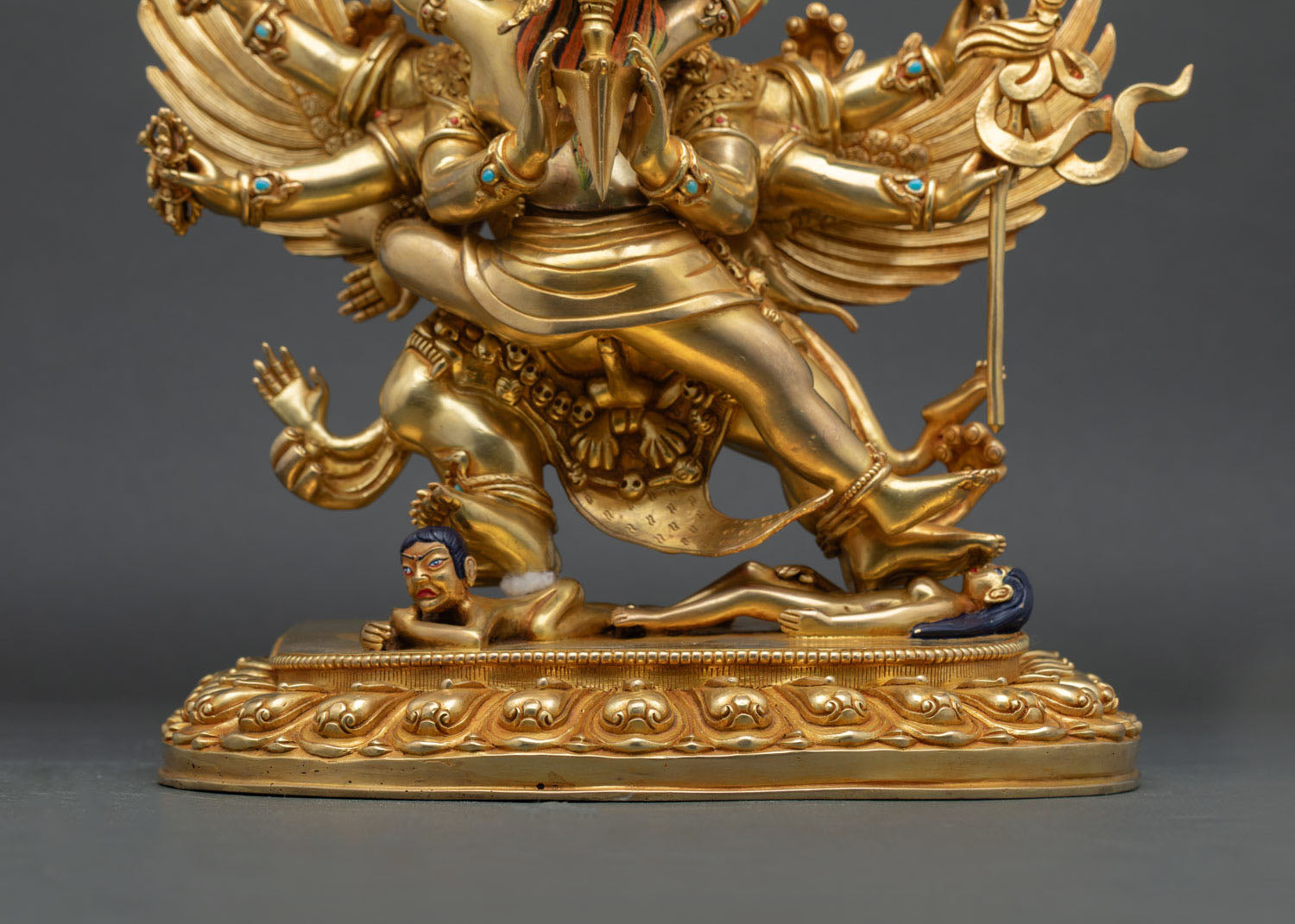 24K Gold Vajrakilaya Statue | Himalayan Buddhist Sculpture