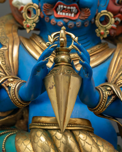 Colorful Vajrakilaya Yab-Yum Statue | Large-Sized Buddhist Altarpiece