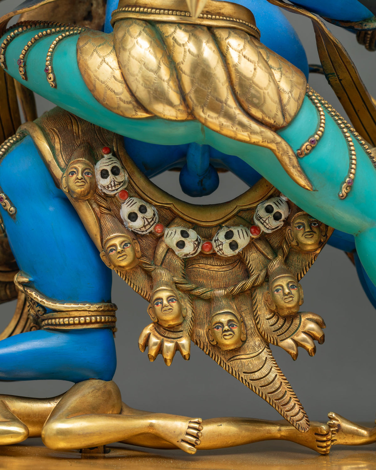 Colorful Vajrakilaya Yab-Yum Statue | Large-Sized Buddhist Altarpiece