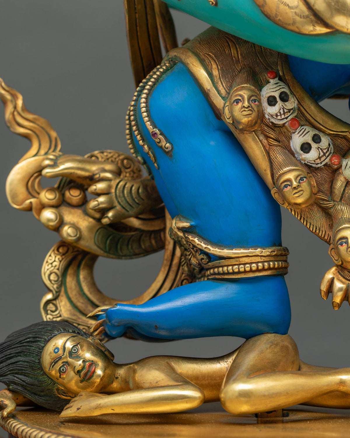 Colorful Vajrakilaya Yab-Yum Statue | Large-Sized Buddhist Altarpiece