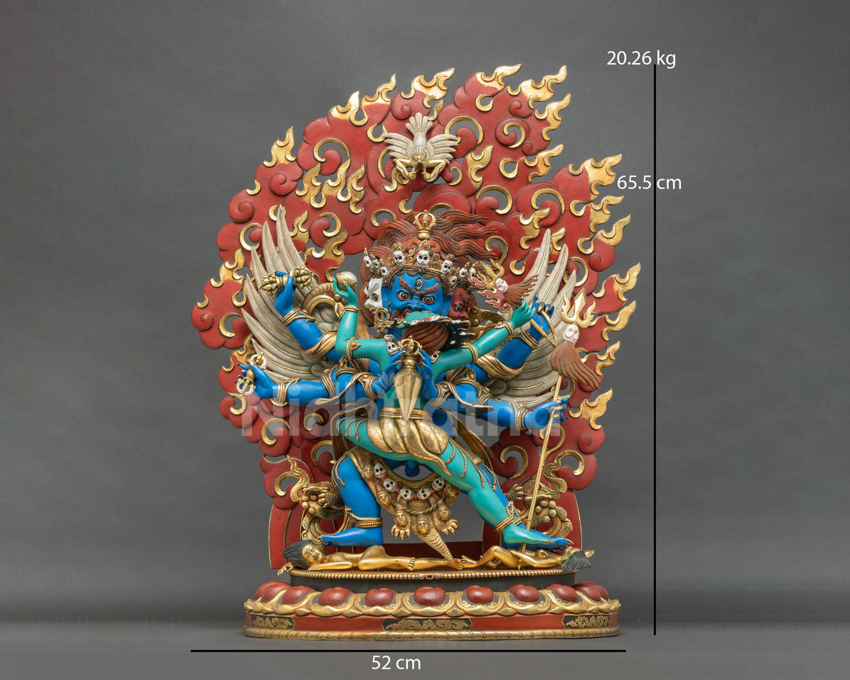 Colorful Vajrakilaya Yab-Yum Statue | Large-Sized Buddhist Altarpiece