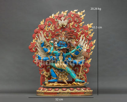 Colorful Vajrakilaya Yab-Yum Statue | Large-Sized Buddhist Altarpiece
