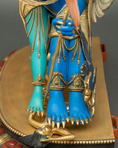 Colorful Vajrakilaya Yab-Yum Statue | Large-Sized Buddhist Altarpiece