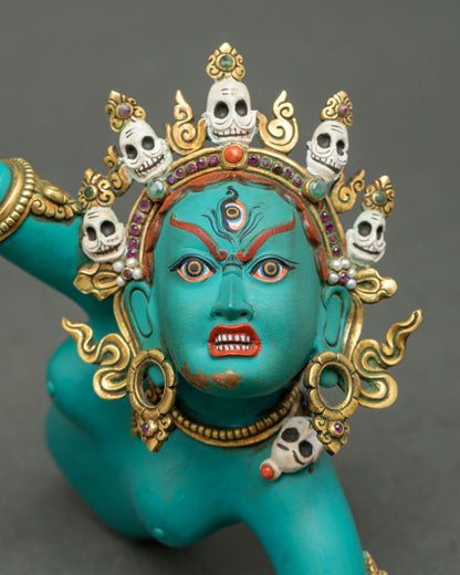Colorful Vajrakilaya Yab-Yum Statue | Large-Sized Buddhist Altarpiece