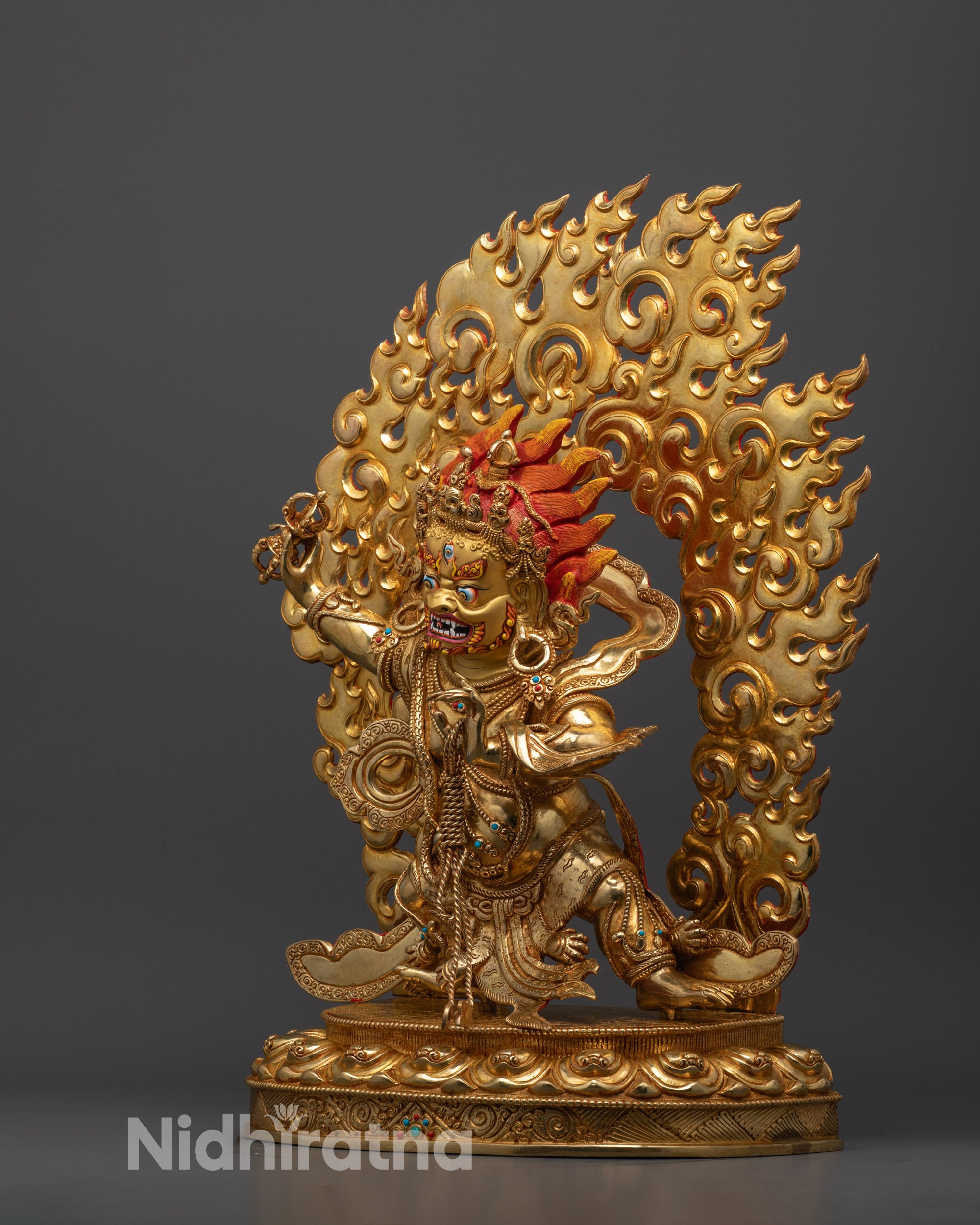 Fierce Vajrapani Statue | Wrathful Protector in Buddhist Art