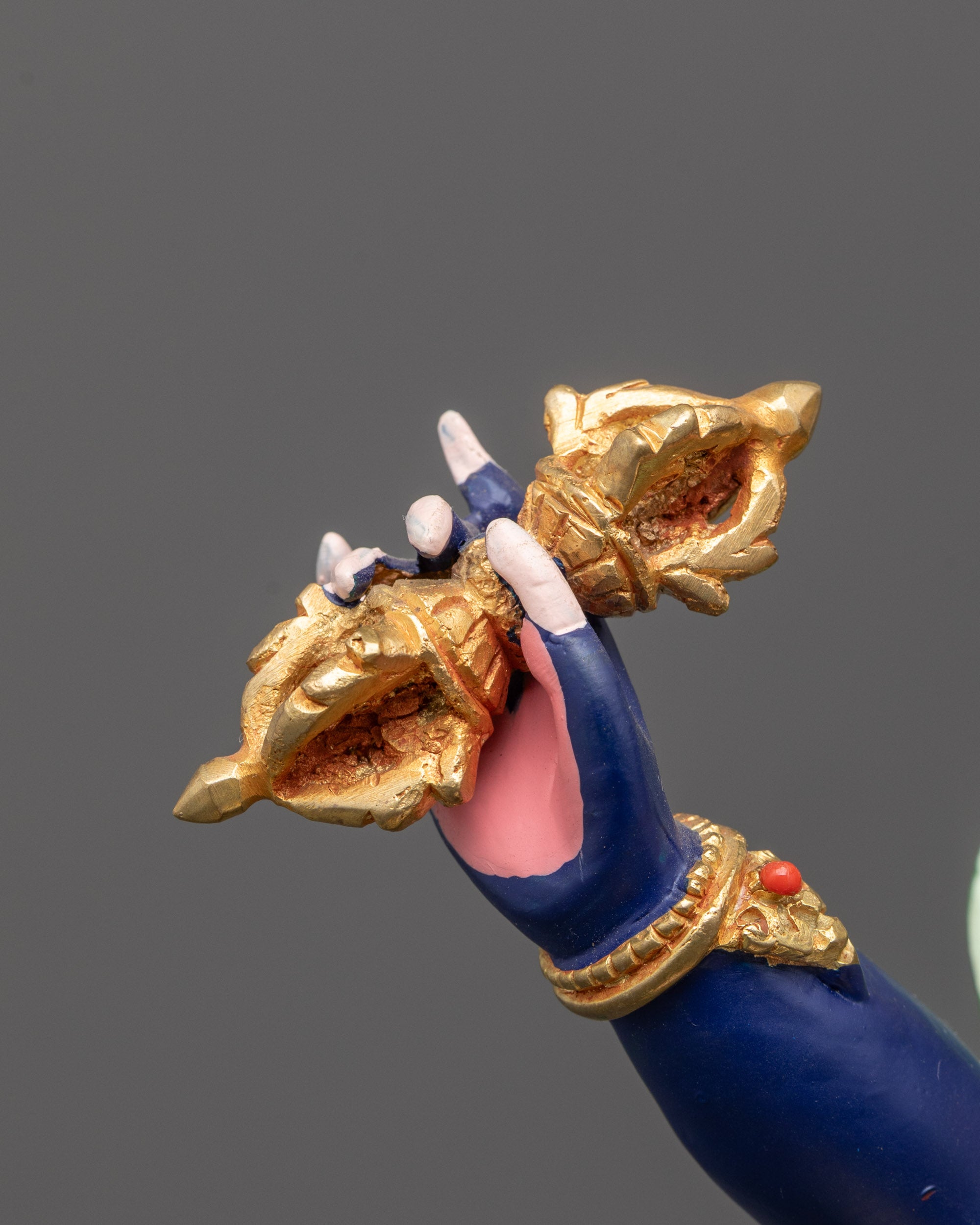 Nepalese Vajrapani Statue | Beautifully Hand-Painted Dark Blue Color