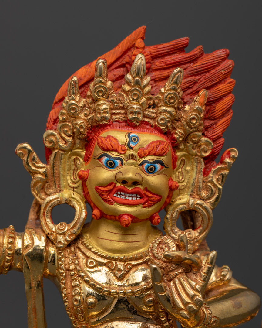 Vajrapani Sadhana Statue: Handcrafted Tibetan Art