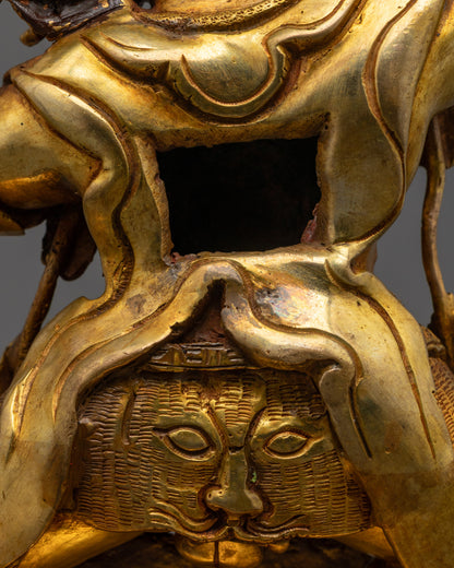 Tibetan Vajrapani Statue | Fire-Gilded Buddhist Sculpture