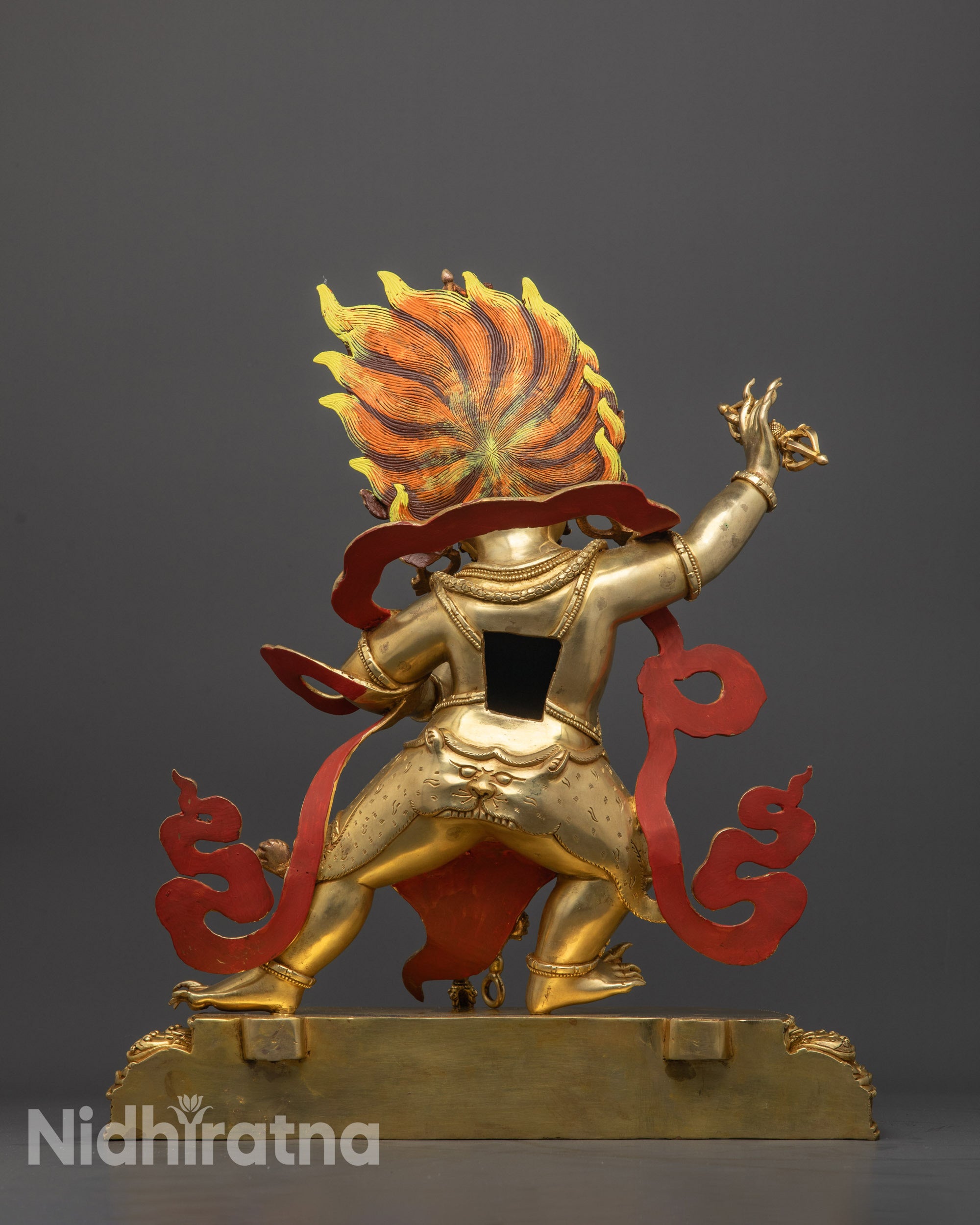 Bodhisattva Vajrapani Statue | Wrathful Protector in Copper