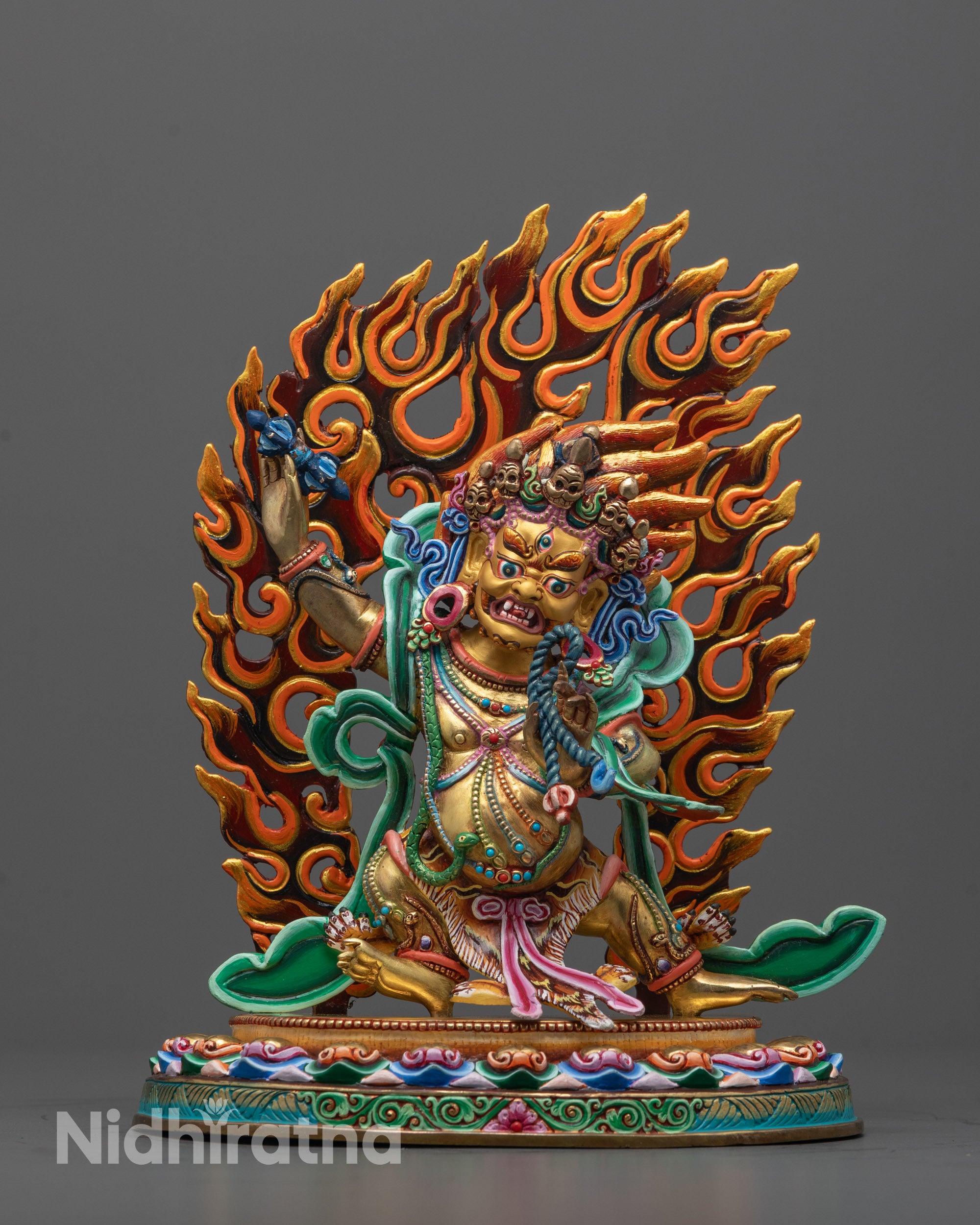 Fierce Vajrapani Statue for Protection | Himalayan Artwork