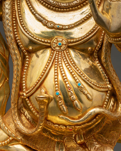 Vajrapani Statue | Large-Size Copper and Gold Gilded Buddhist Art