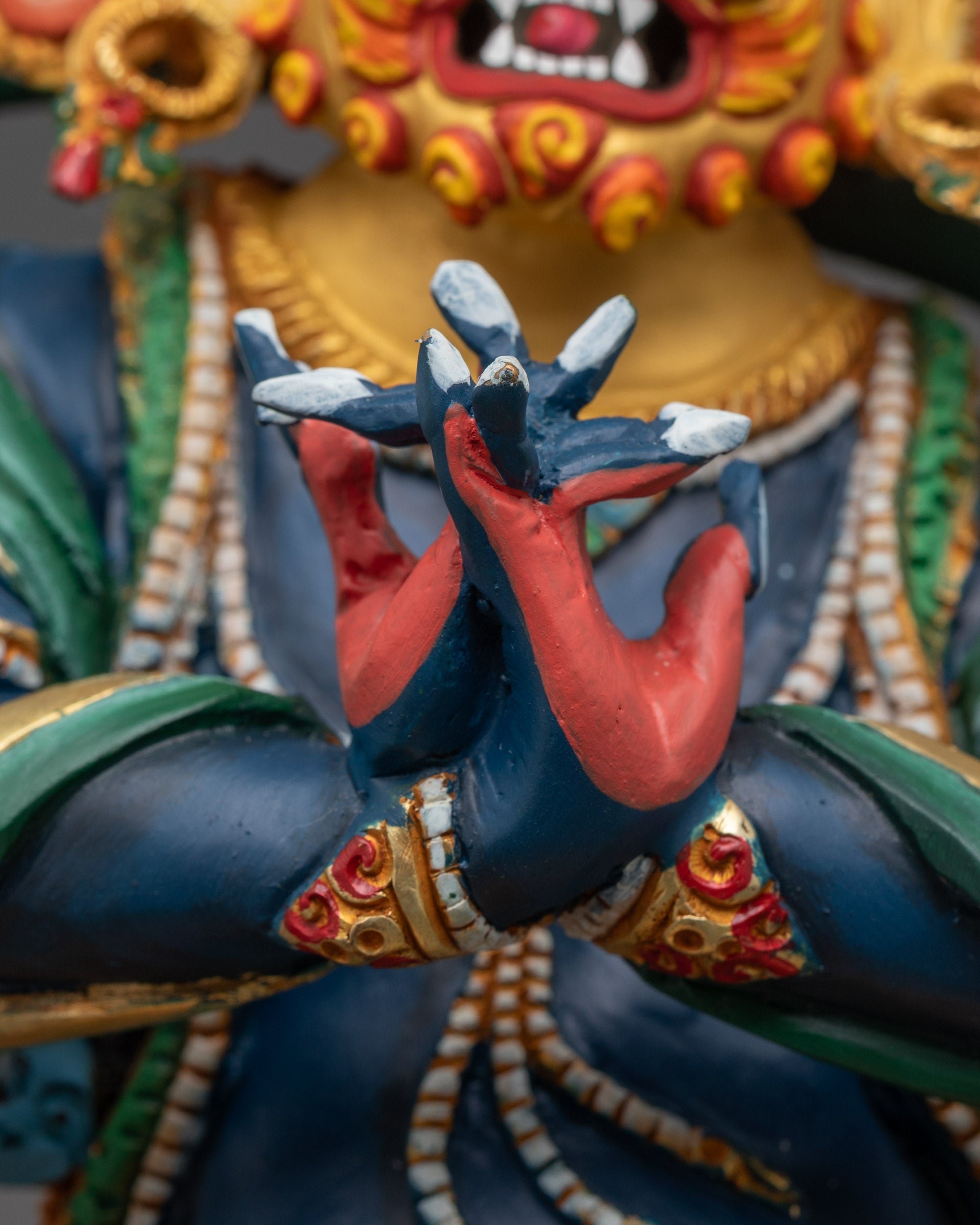 Nepalese Four-Armed Vajrapani Sculpture | Spiritual Power Deity