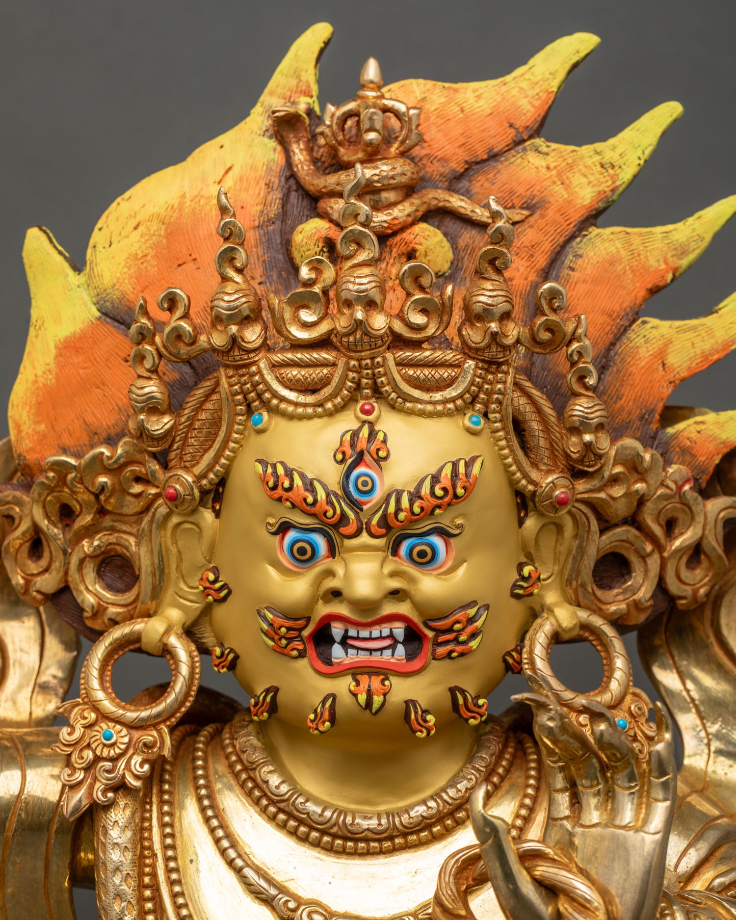 Vajrapani Statue | Large-Size Copper and Gold Gilded Buddhist Art