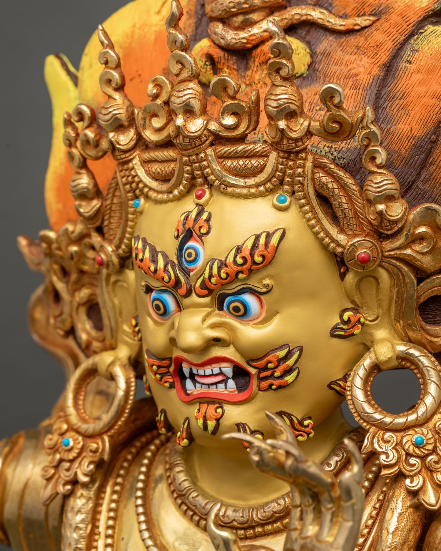 Vajrapani Statue | Large-Size Copper and Gold Gilded Buddhist Art