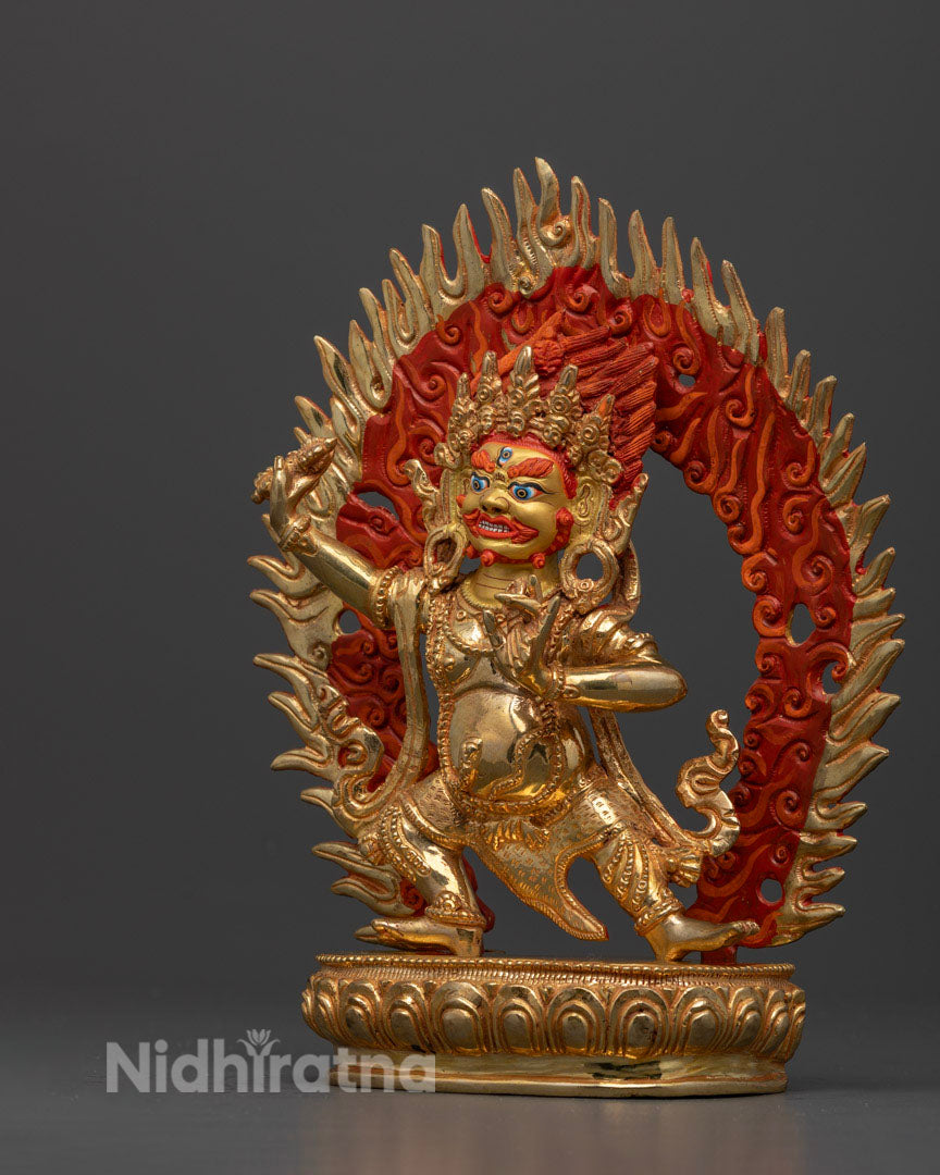 Vajrapani Sadhana Statue: Handcrafted Tibetan Art