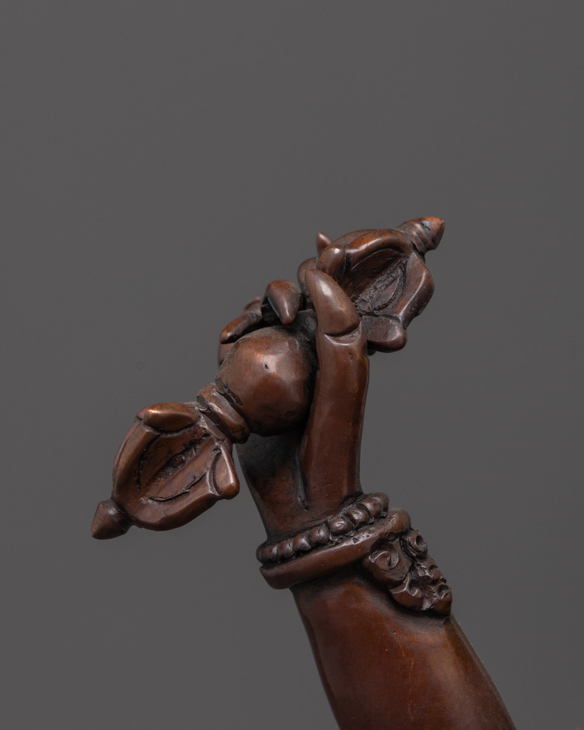 Oxidized Bodhisattva Vajrapani Statue | Buddhist Protector Deity