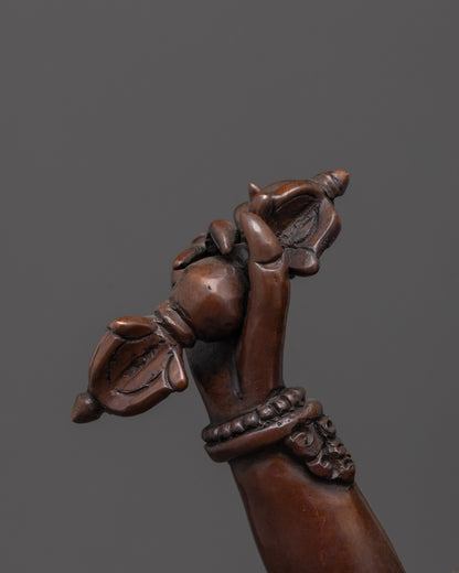 Oxidized Bodhisattva Vajrapani Statue | Buddhist Protector Deity