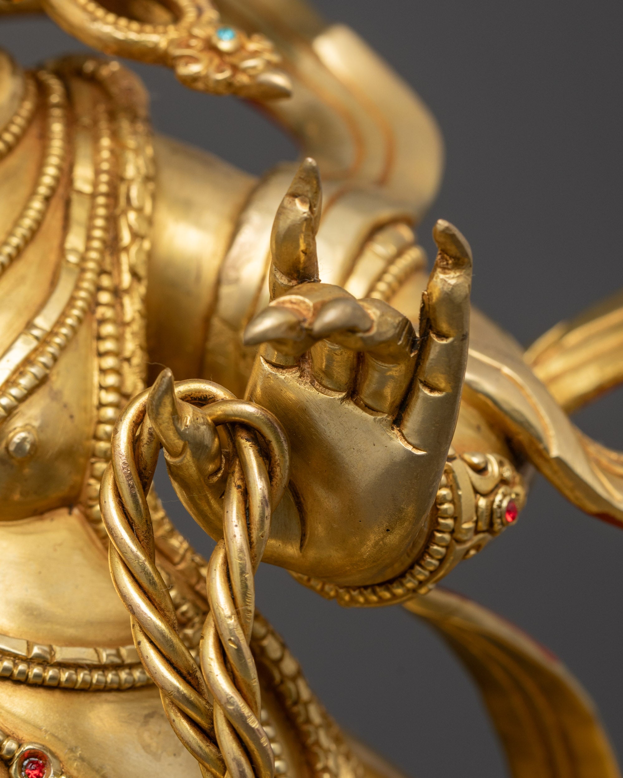 Bodhisattva Vajrapani Statue | Wrathful Protector in Copper