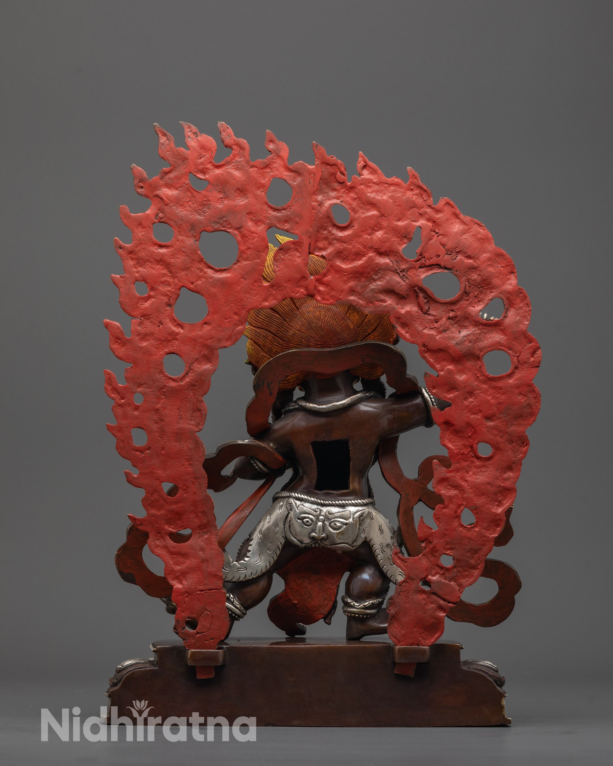 Fierce Vajrapani Statue | Handcrafted Oxidized Protector of the Dharma