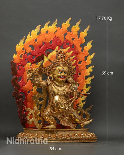 Vajrapani Statue | Large-Size Copper and Gold Gilded Buddhist Art