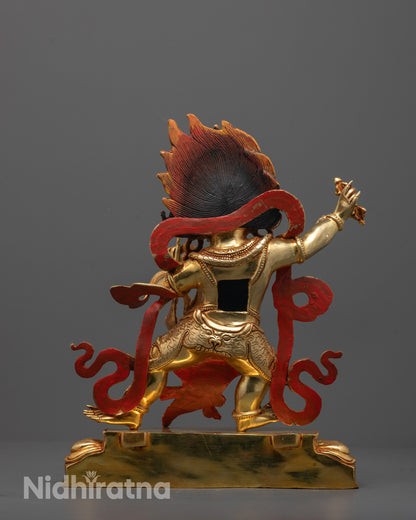 Fearsome Vajra-Wielding Vajrapani Statue | Symbol of Divine Power
