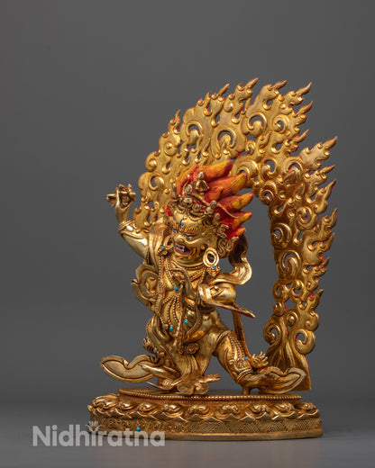 Nepal Hand-Carved Vajrapani Statue | Embodiment of Strength