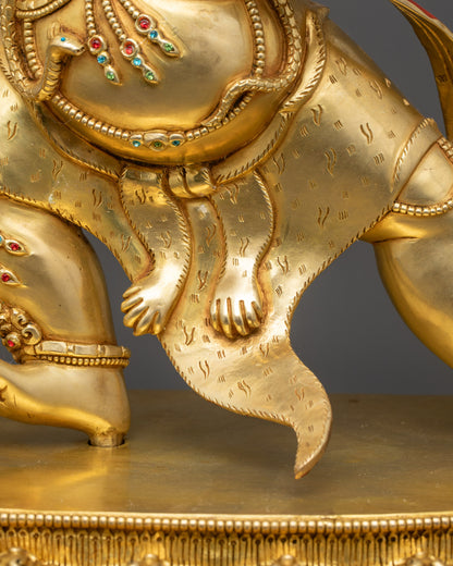 Bodhisattva Vajrapani Statue | Wrathful Protector in Copper