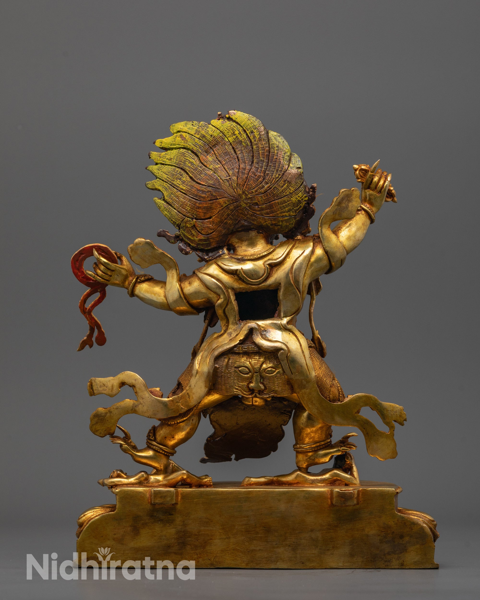 Tibetan Vajrapani Statue | Fire-Gilded Buddhist Sculpture