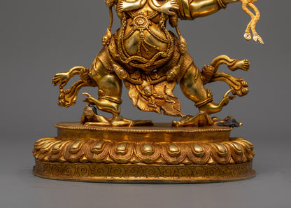 Tibetan Vajrapani Statue | Fire-Gilded Buddhist Sculpture