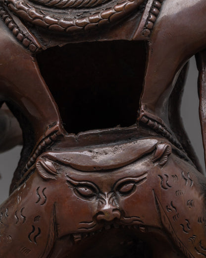 Oxidized Bodhisattva Vajrapani Statue | Buddhist Protector Deity