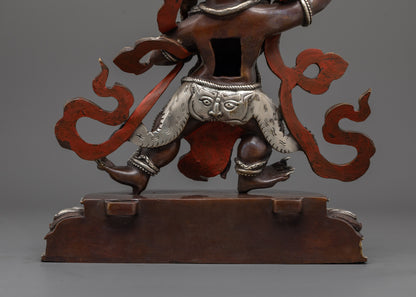 Fierce Vajrapani Statue | Handcrafted Oxidized Protector of the Dharma