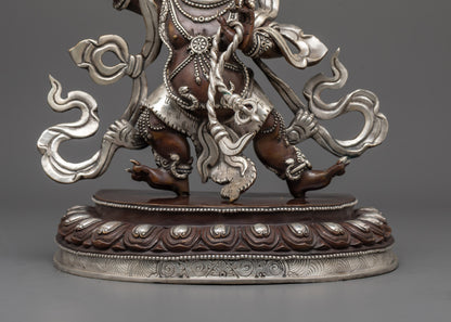 Fierce Vajrapani Statue | Handcrafted Oxidized Protector of the Dharma