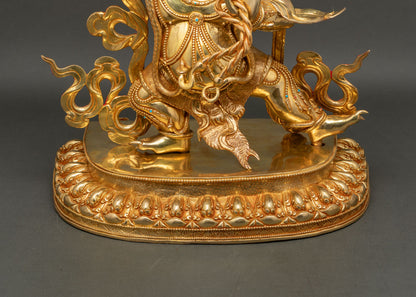 Vajrapani Statue | Large-Size Copper and Gold Gilded Buddhist Art