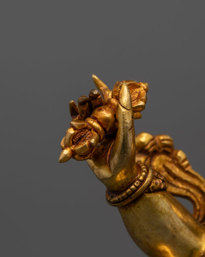 Tibetan Vajrapani Statue | Fire-Gilded Buddhist Sculpture