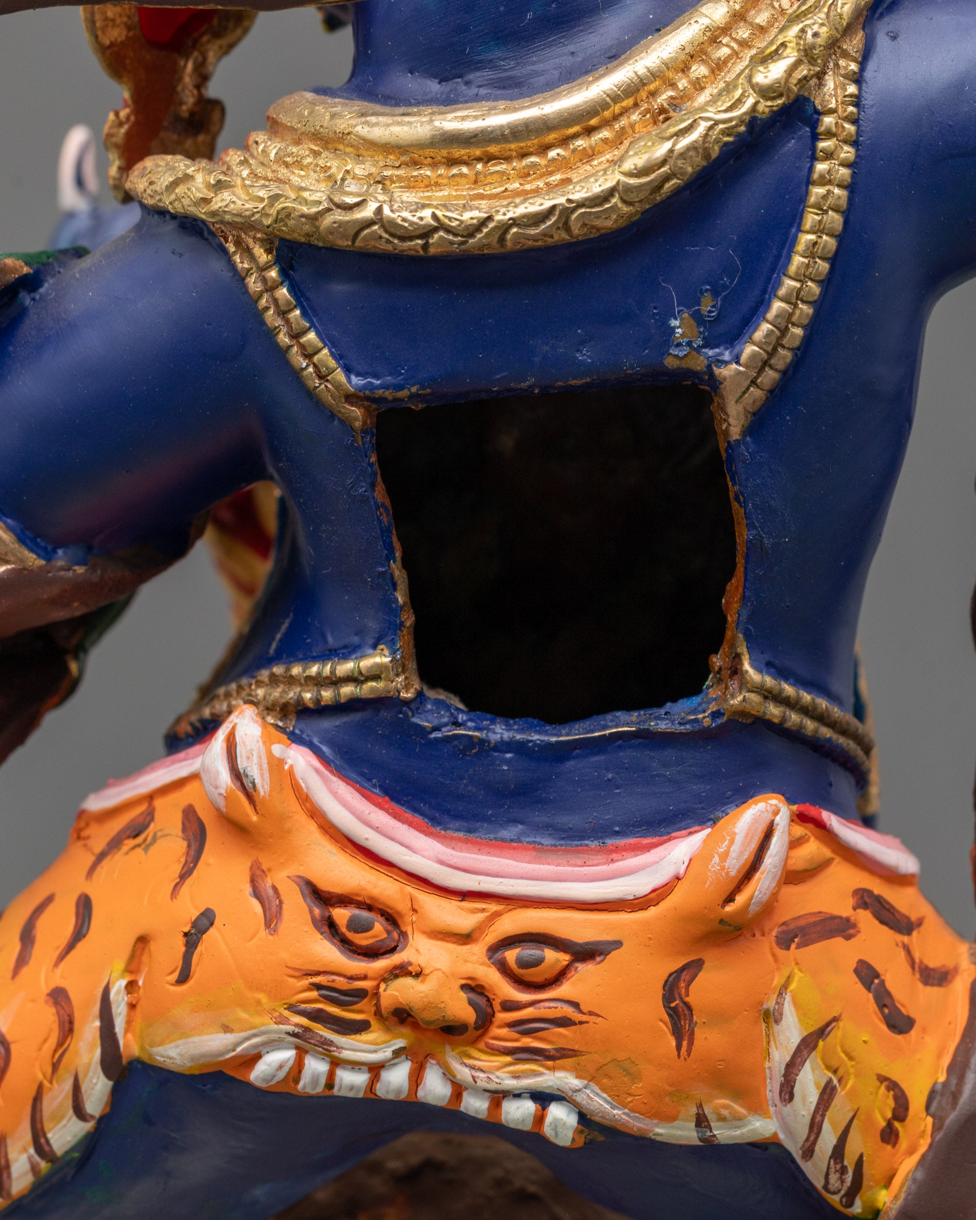 Nepalese Vajrapani Statue | Beautifully Hand-Painted Dark Blue Color