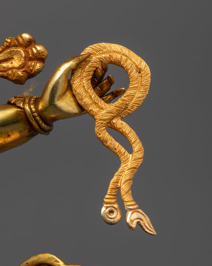 Tibetan Vajrapani Statue | Fire-Gilded Buddhist Sculpture