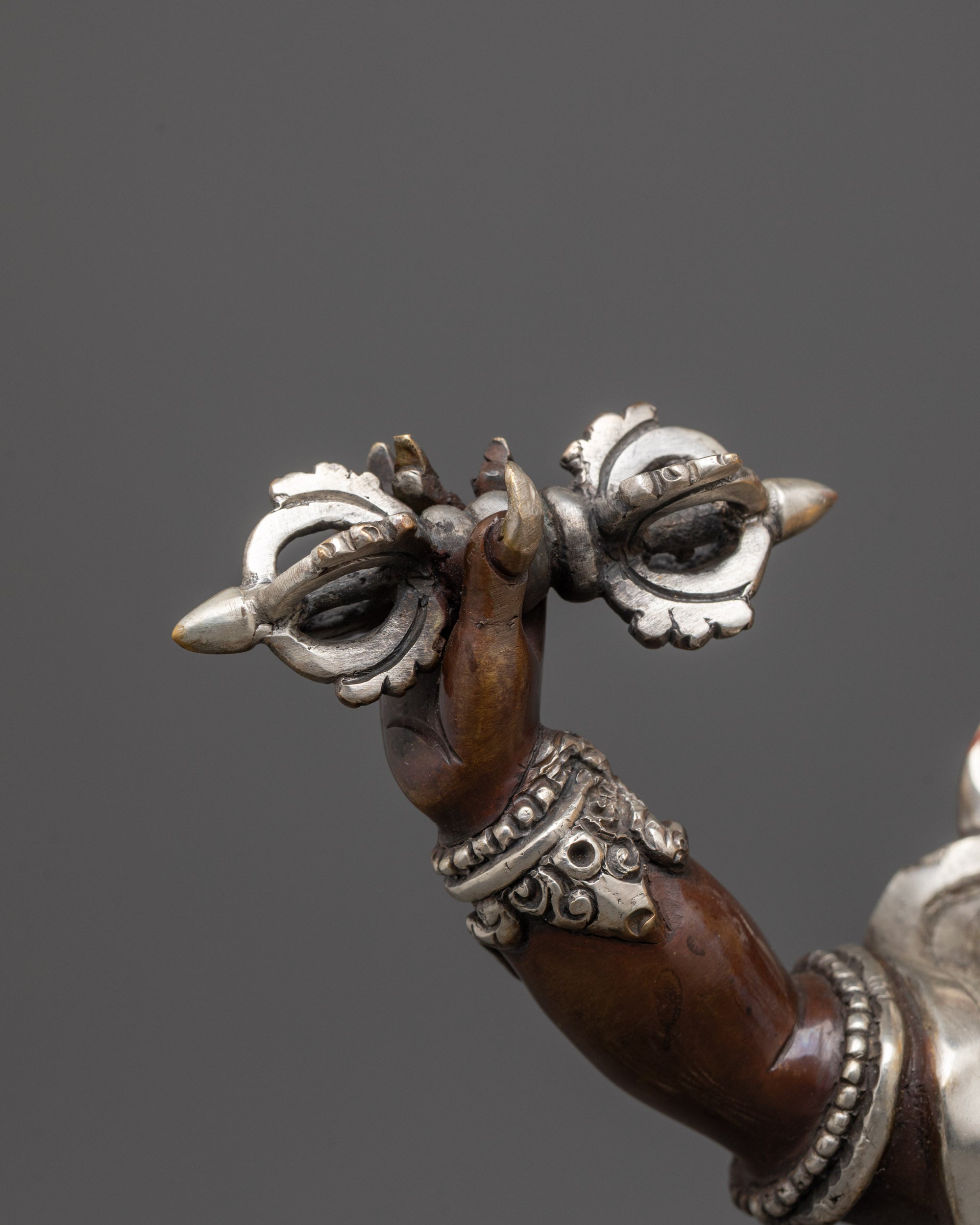 Fierce Vajrapani Statue | Handcrafted Oxidized Protector of the Dharma