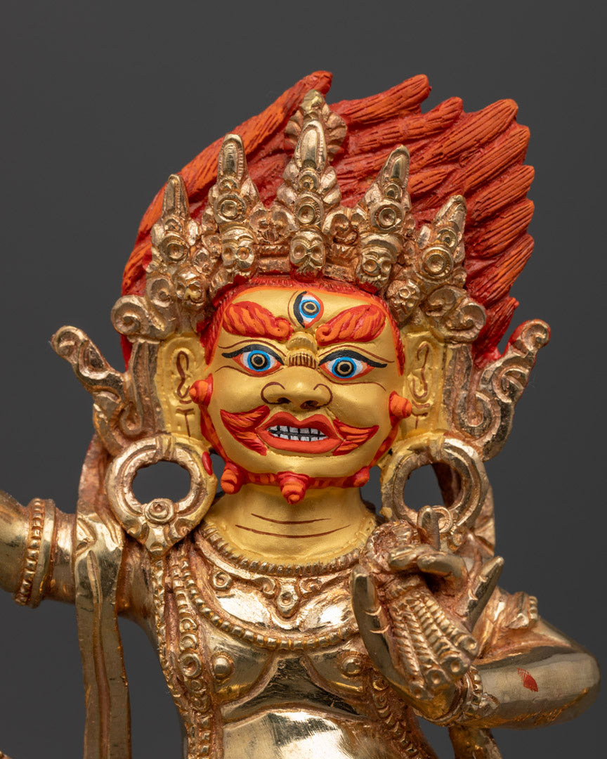 Traditionally Hand Crafted Mahachakra Vajrapani Statue