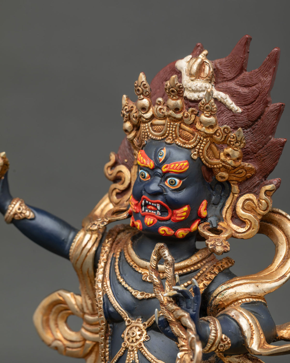 Authentic Vajrapani Statue from Nepal | Holder of the Vajra Power