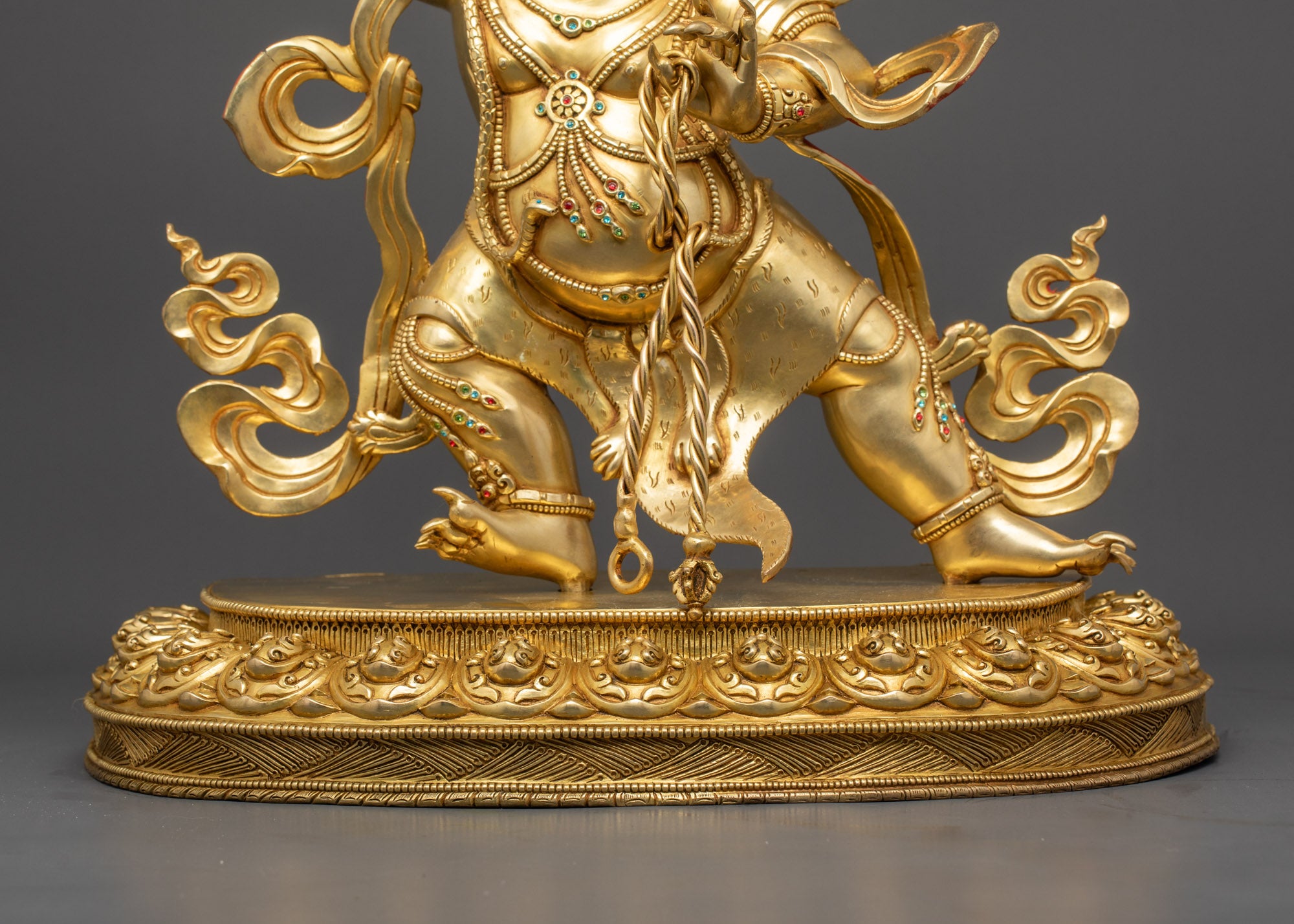Bodhisattva Vajrapani Statue | Wrathful Protector in Copper